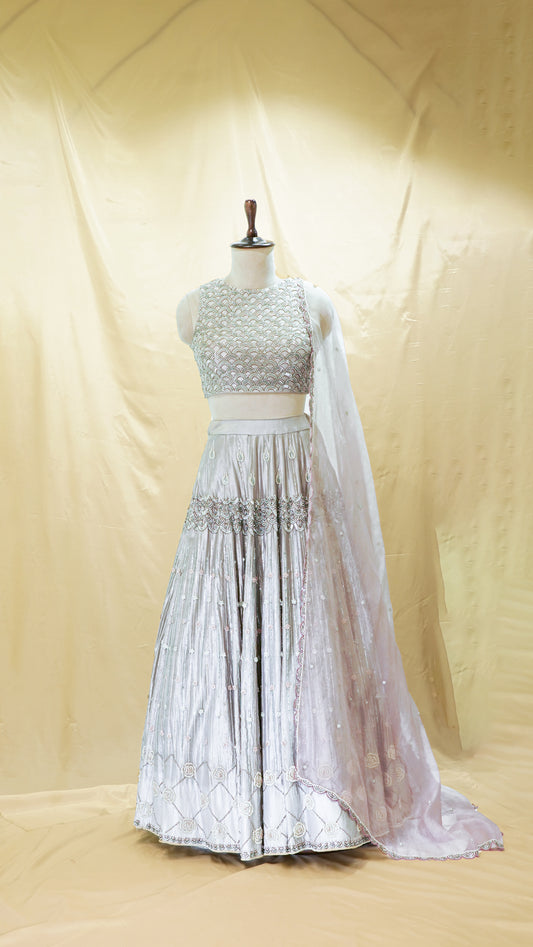 Ice Blue Lehenga