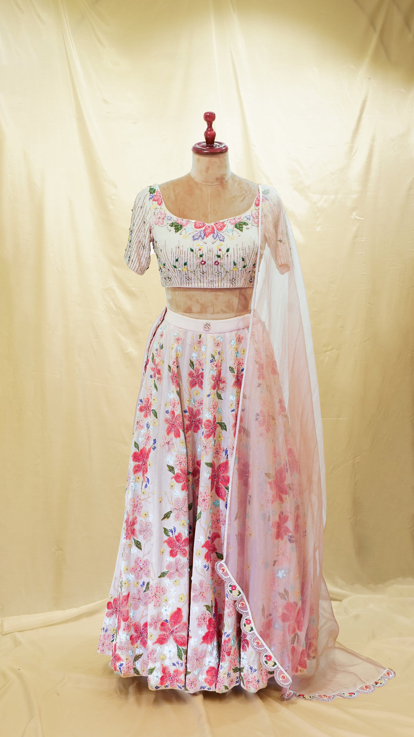 Rose Quartz Pink Lehenga