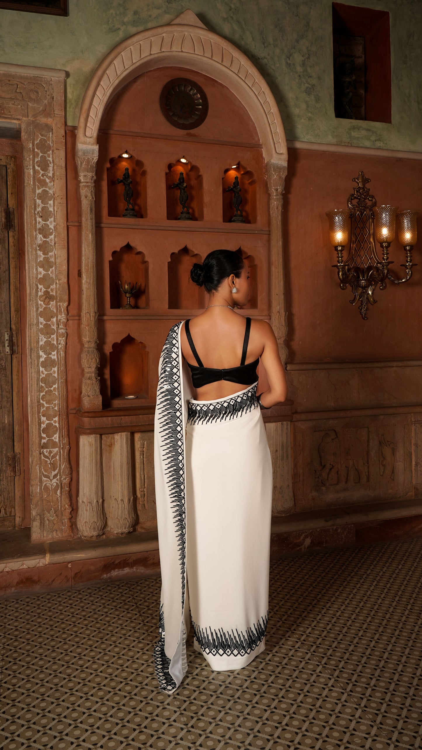 Chain Mail Textured Saree