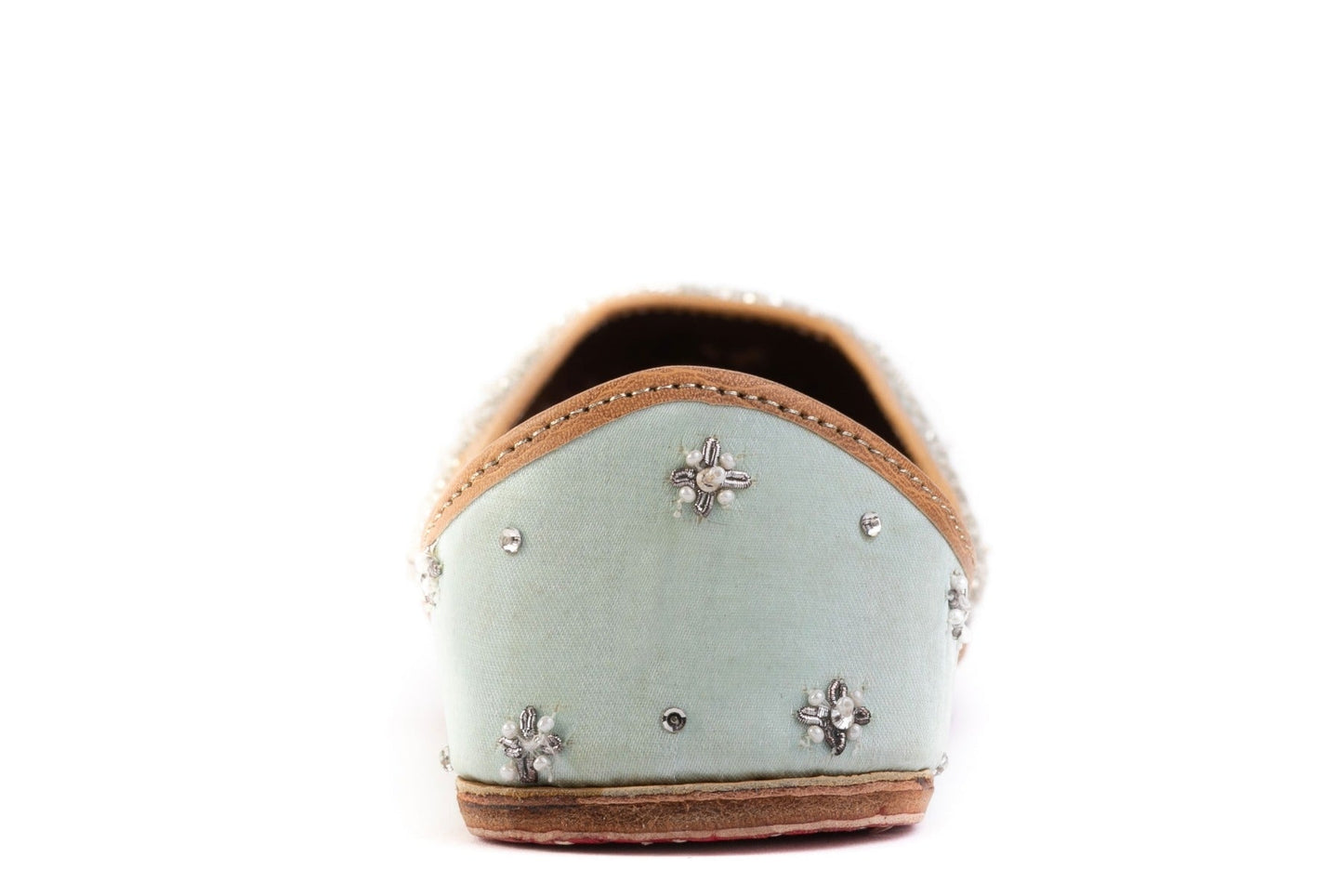 Cindrella Jutti - Handcrafted Designer Teal Ladies Jutti