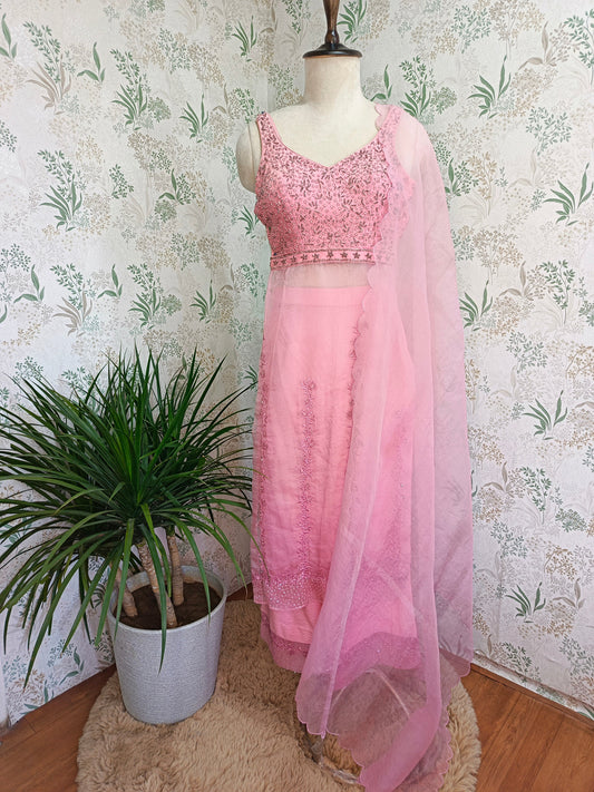 Pink evening primrose kurta