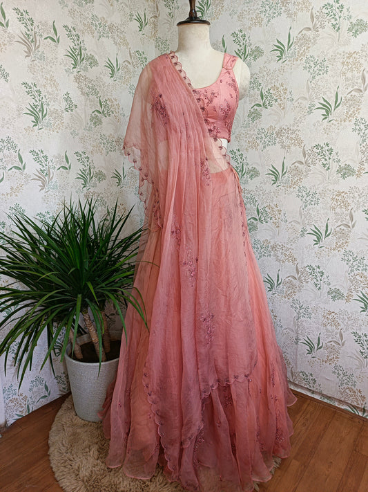 Rouge pink lehenga