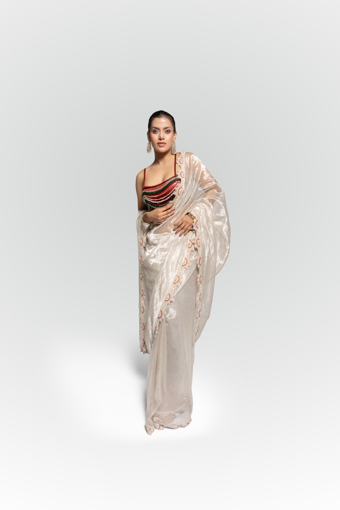 The Pearl Cent Saree