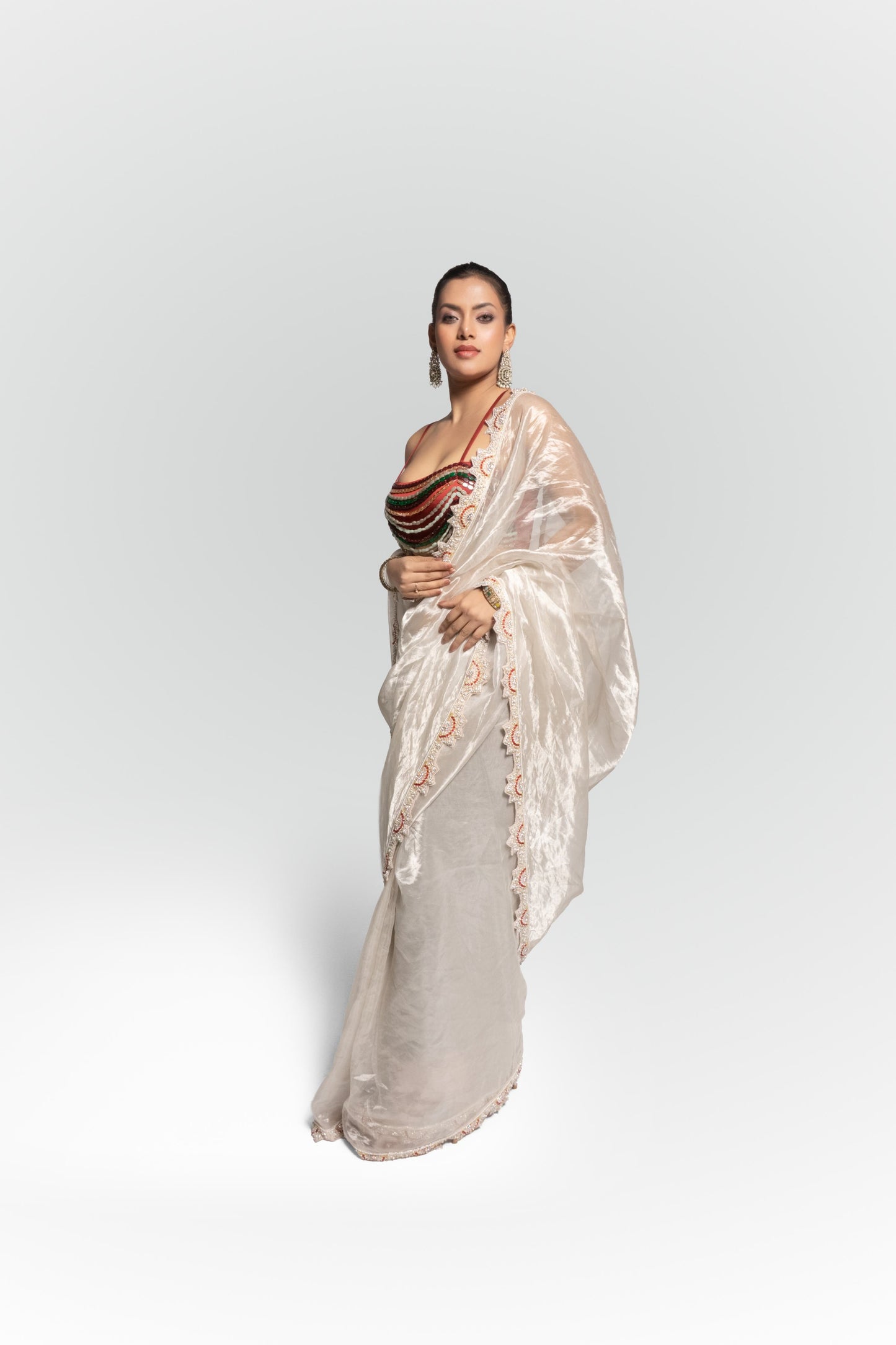 The Pearl Cent Saree