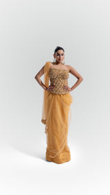 Golden Koi saree