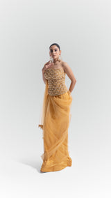 Golden Koi saree