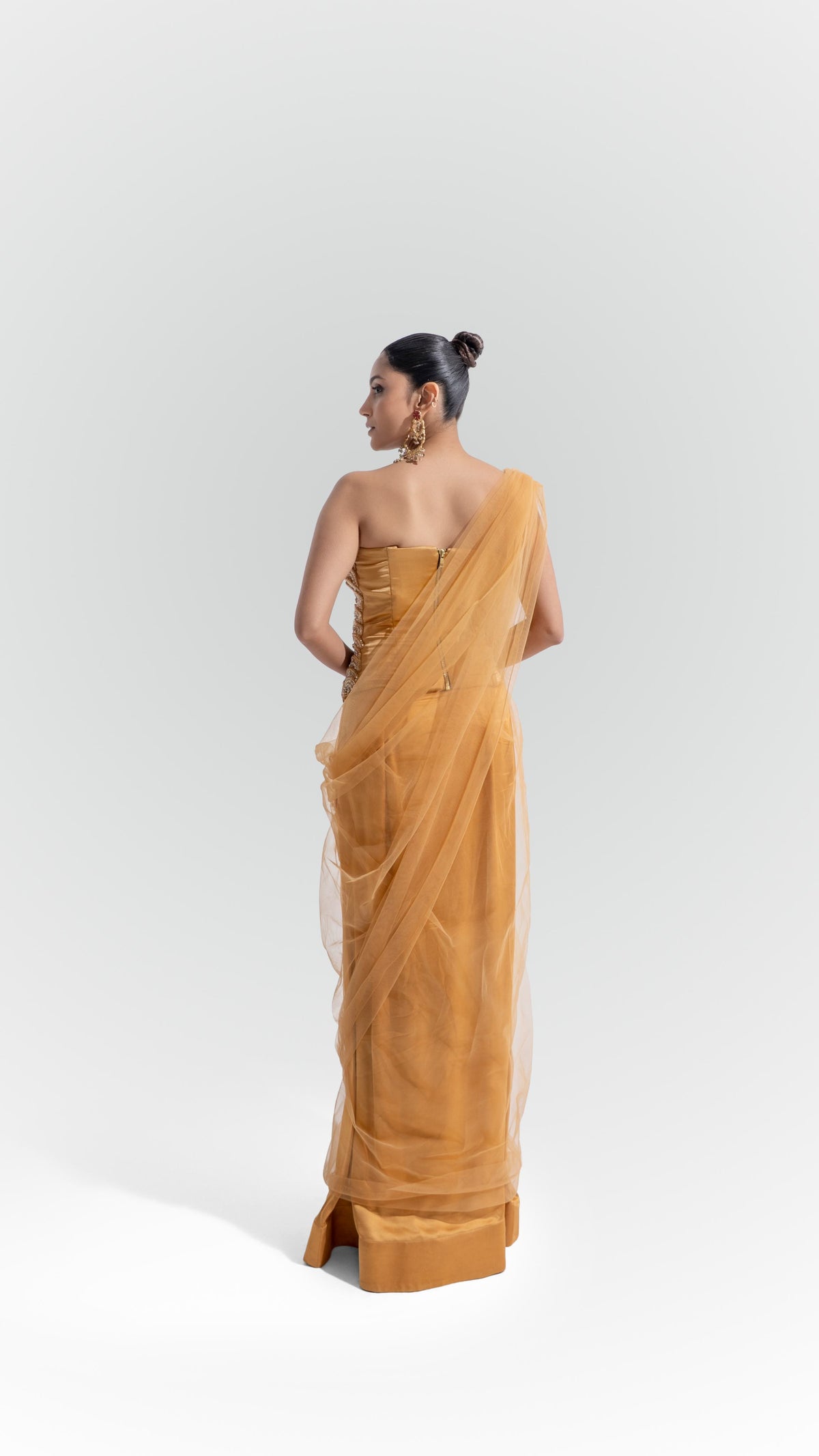 Golden Koi saree