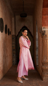 Mesh Pink Kurta Set