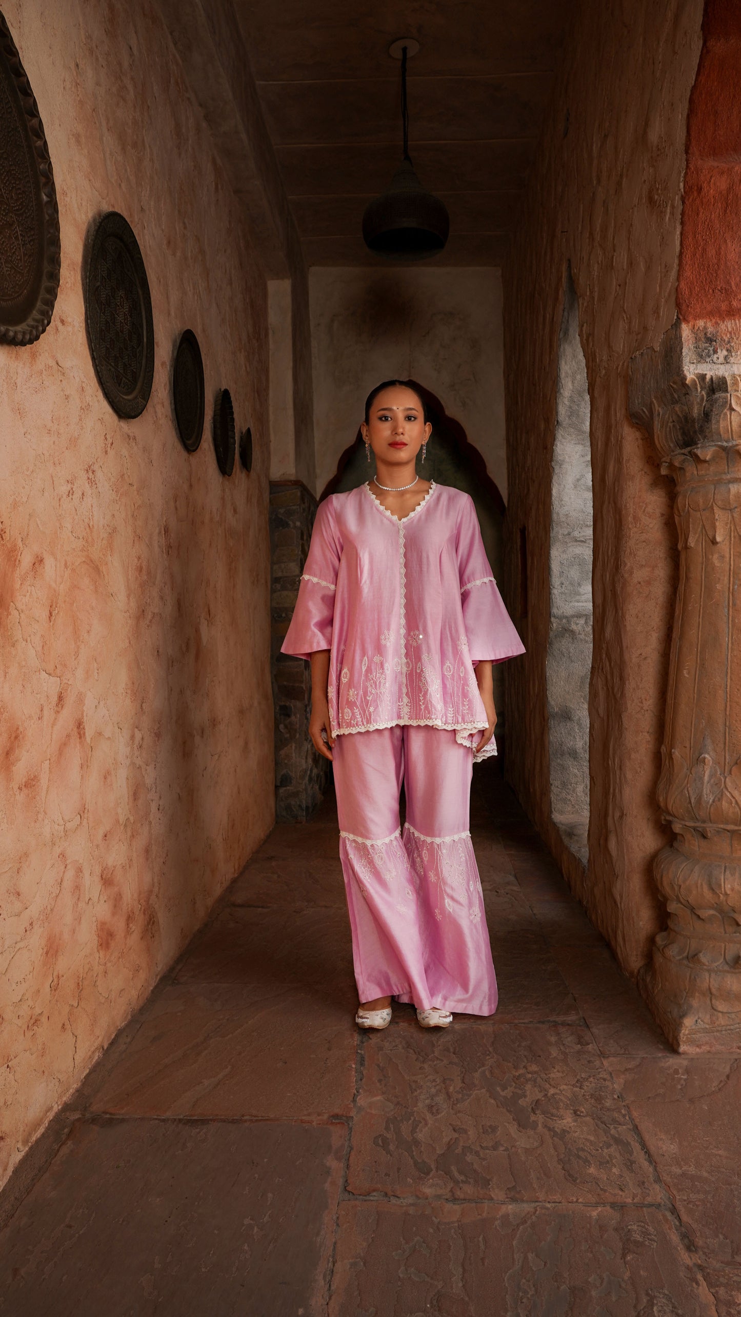 Pink Carnation Kurta Set