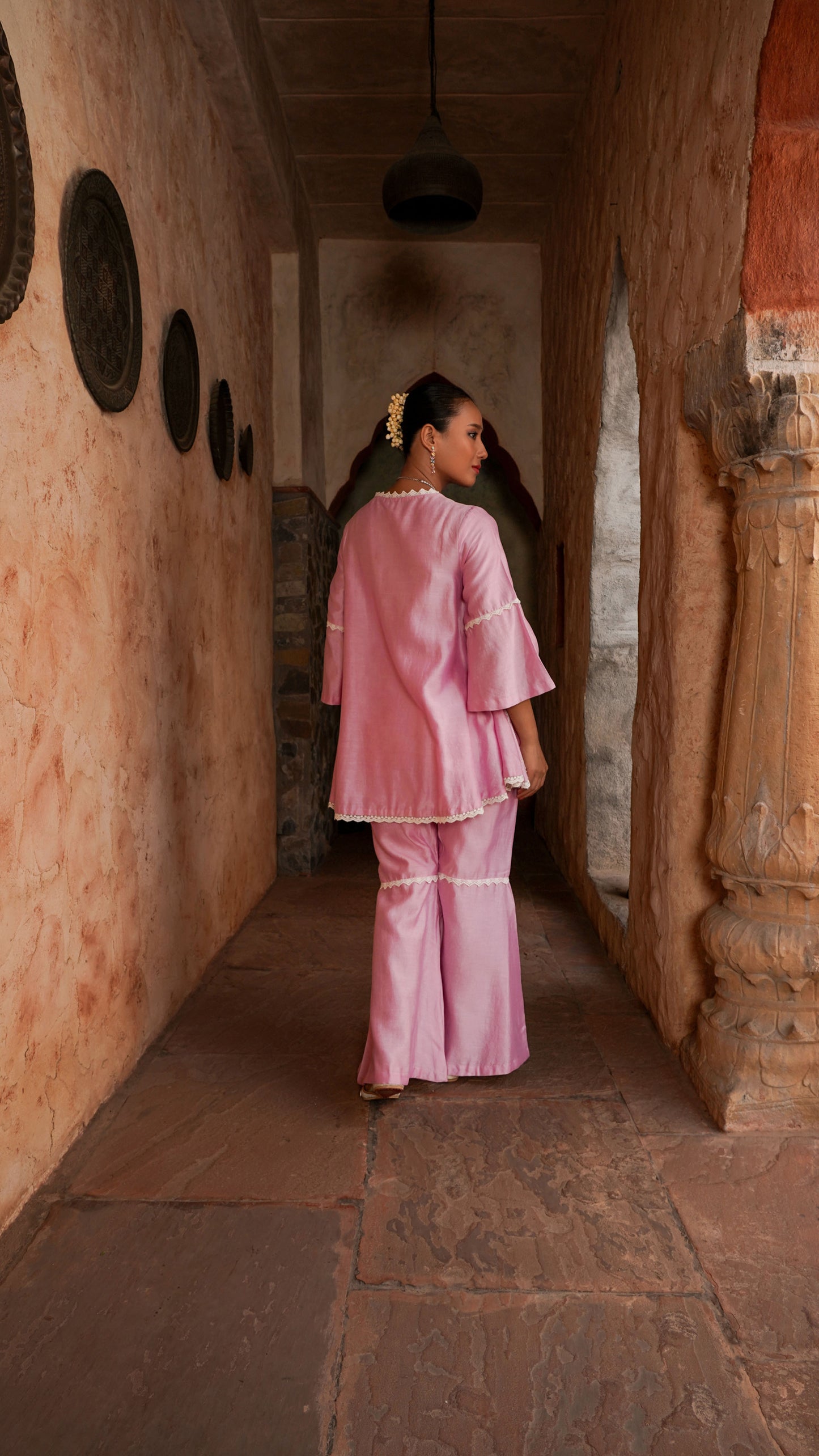 Pink Carnation Kurta Set