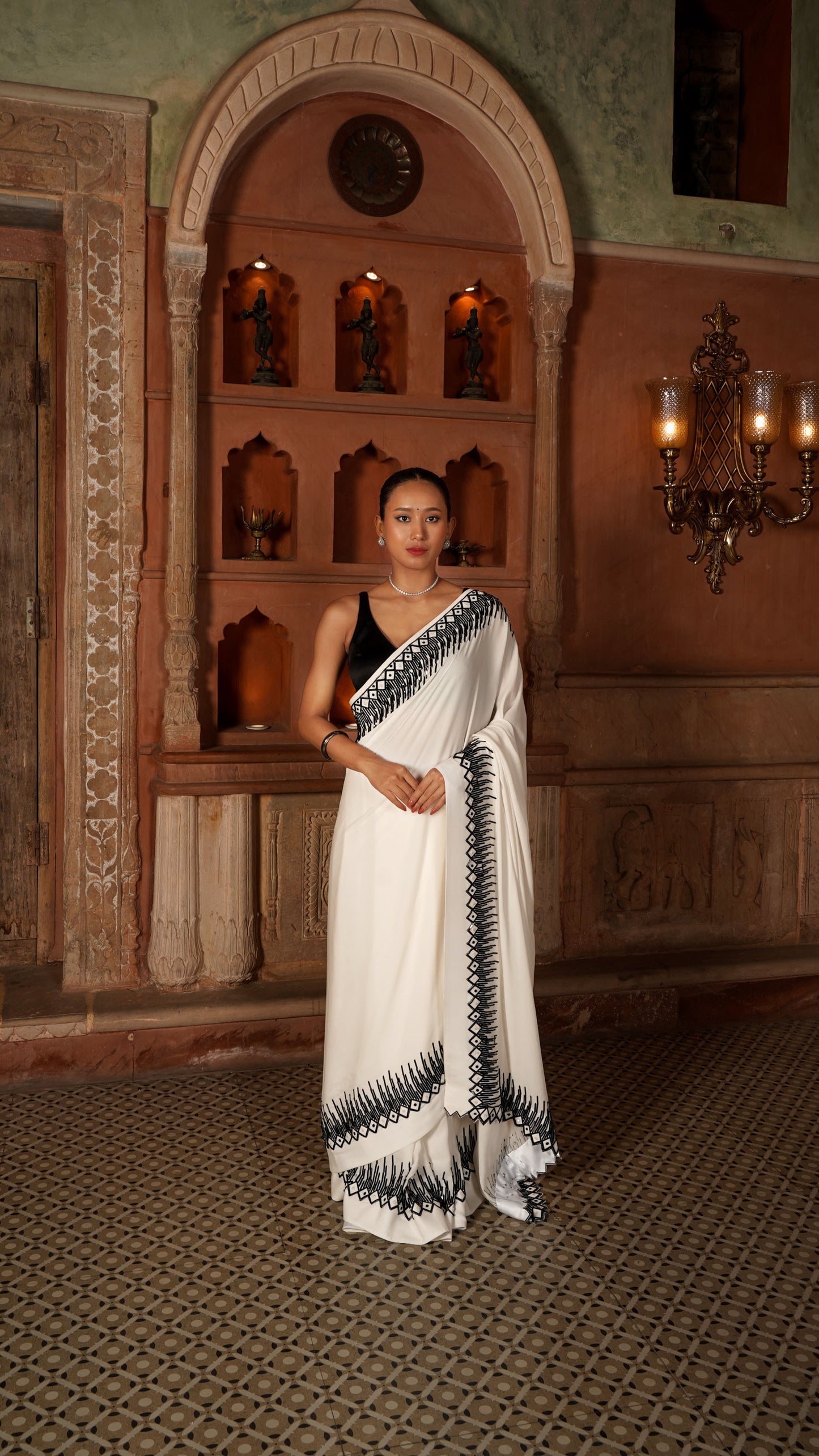 Chain Mail Textured Saree
