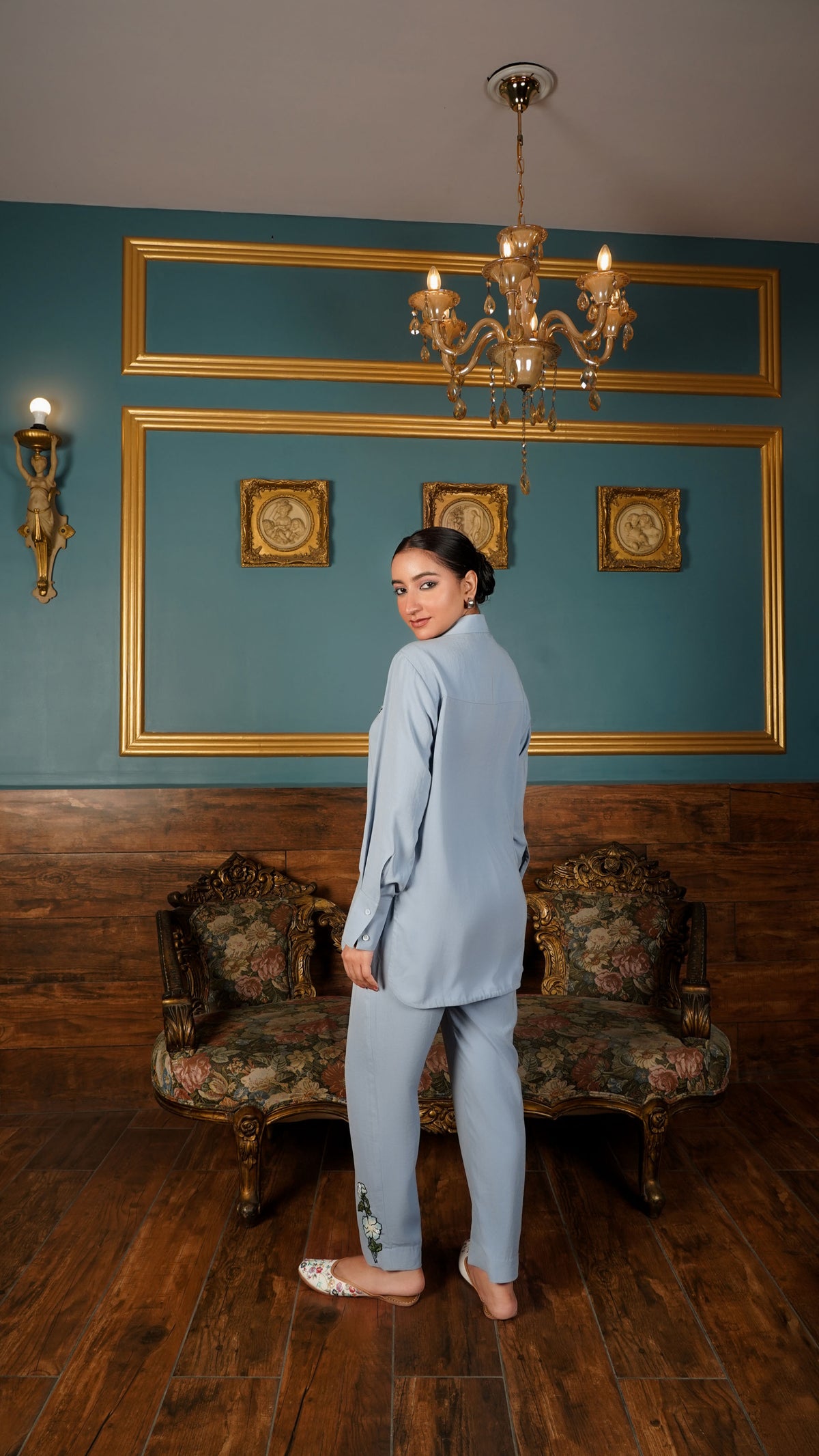 Cloud waltz blue co-ord set