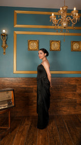 Black Drape Saree