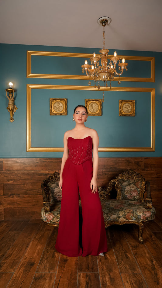 Aesthetic marron co-ord set  