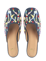 Stitch Walk – Denim Multicolor Mules