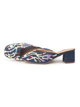 Stitch Walk – Denim Multicolor Mules
