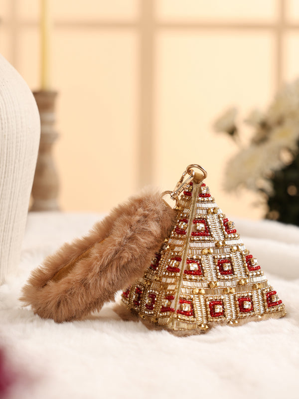 Ruby Royale Fur Potli