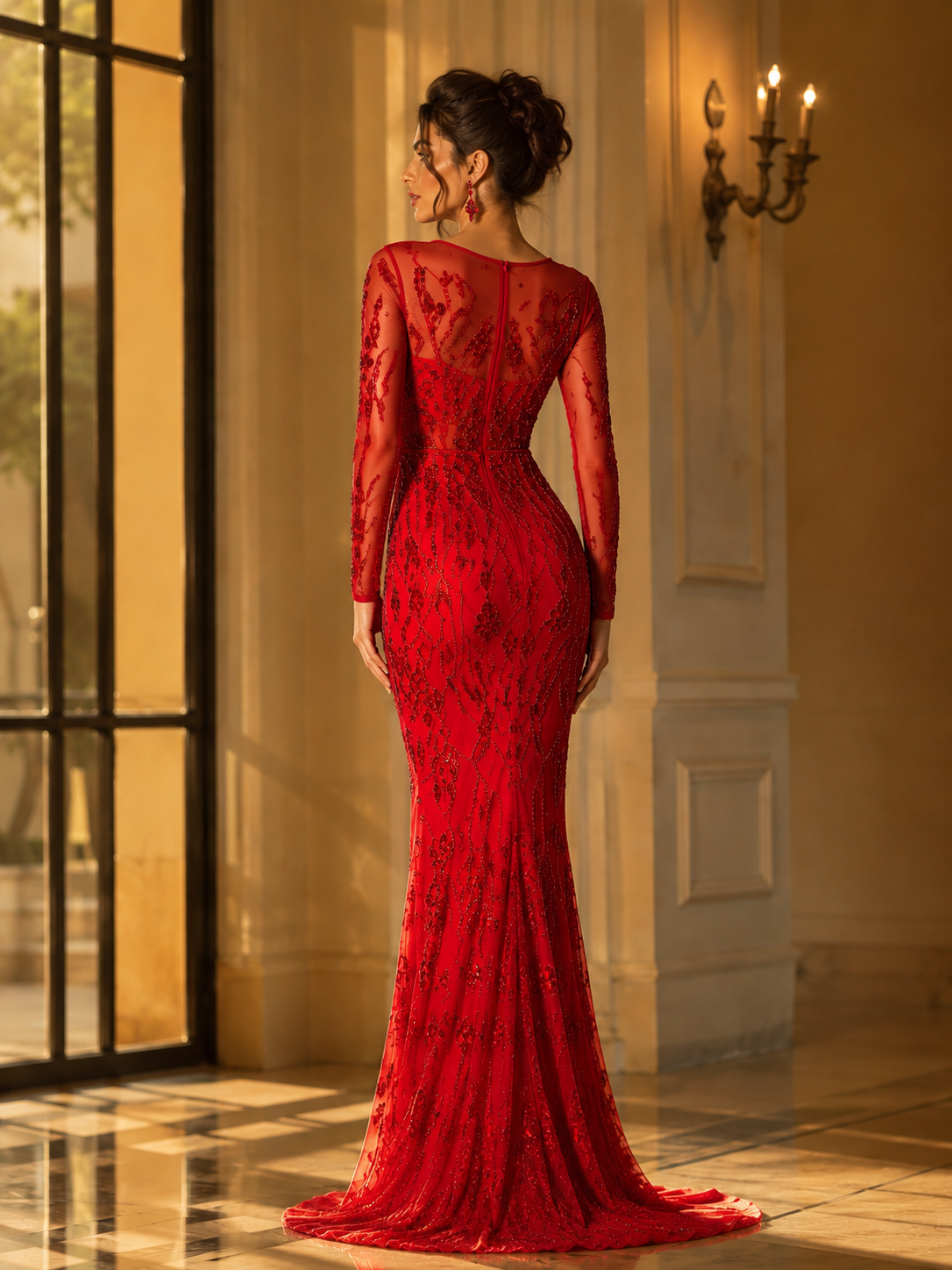 Red Carnation Gown