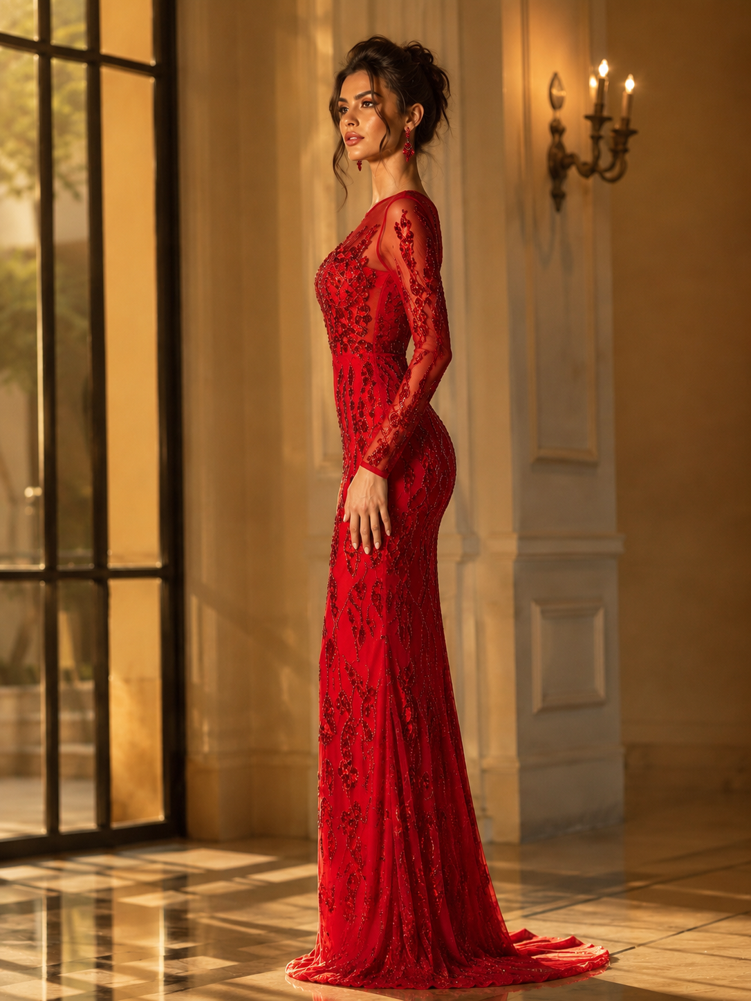 Red Carnation Gown