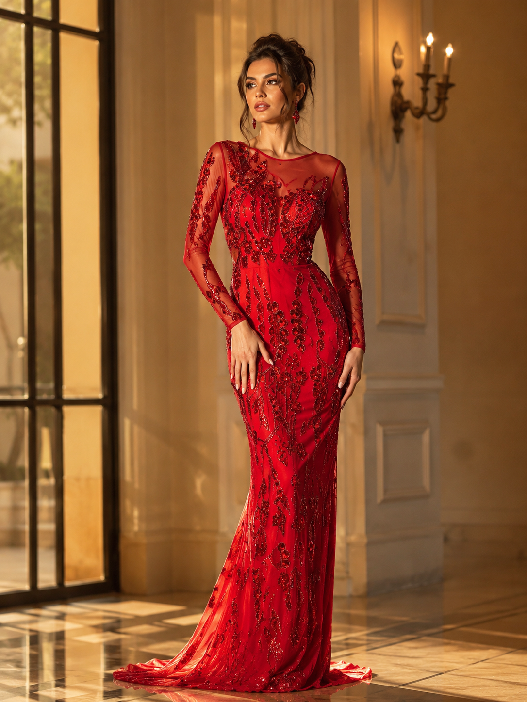 Red Carnation Gown