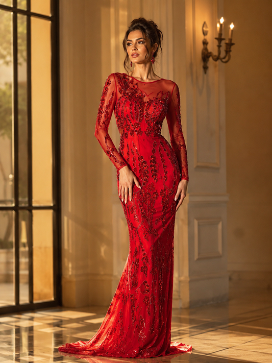 Red Carnation Gown