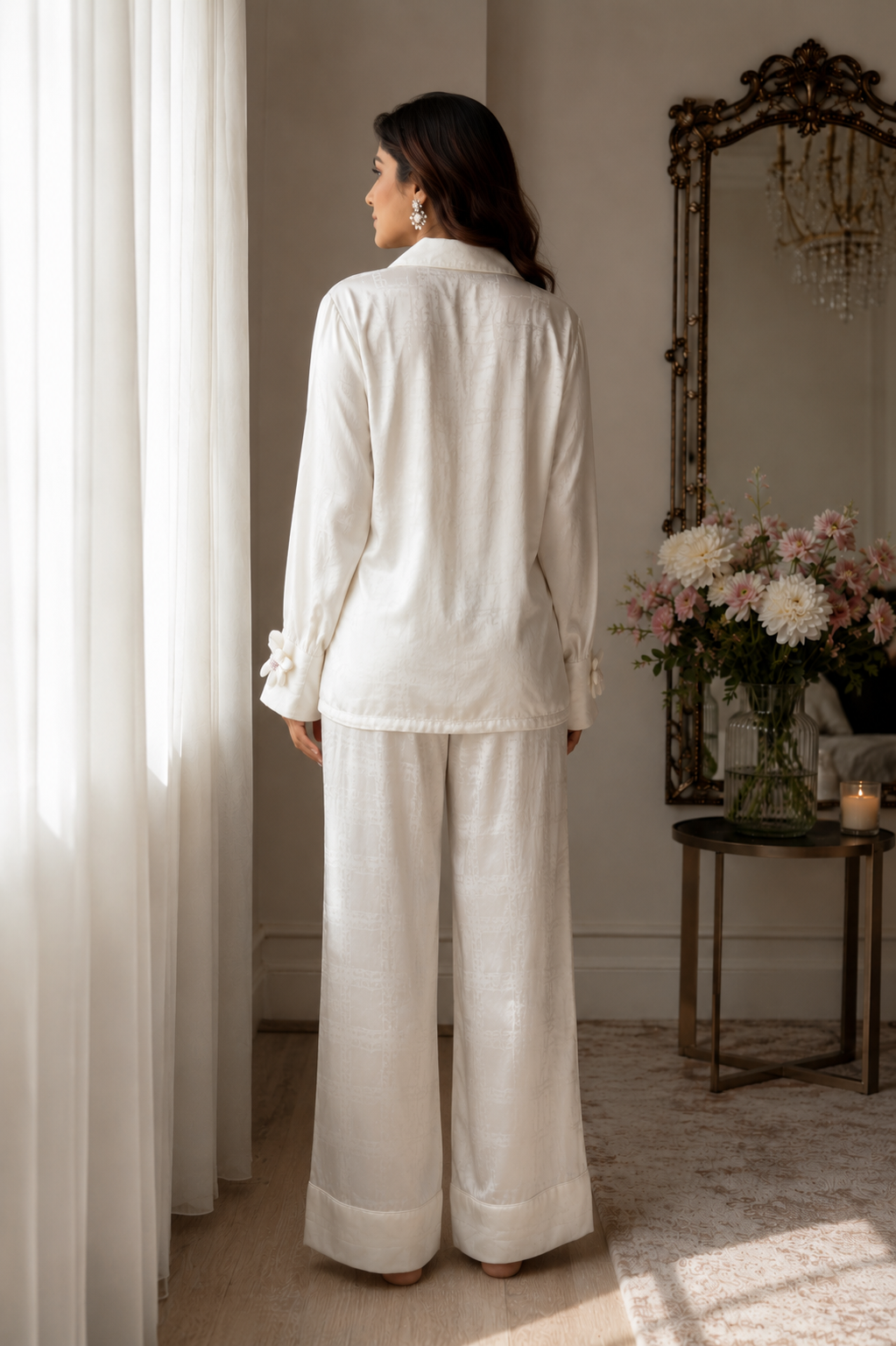 Cream Handcrafted Co-ord Set