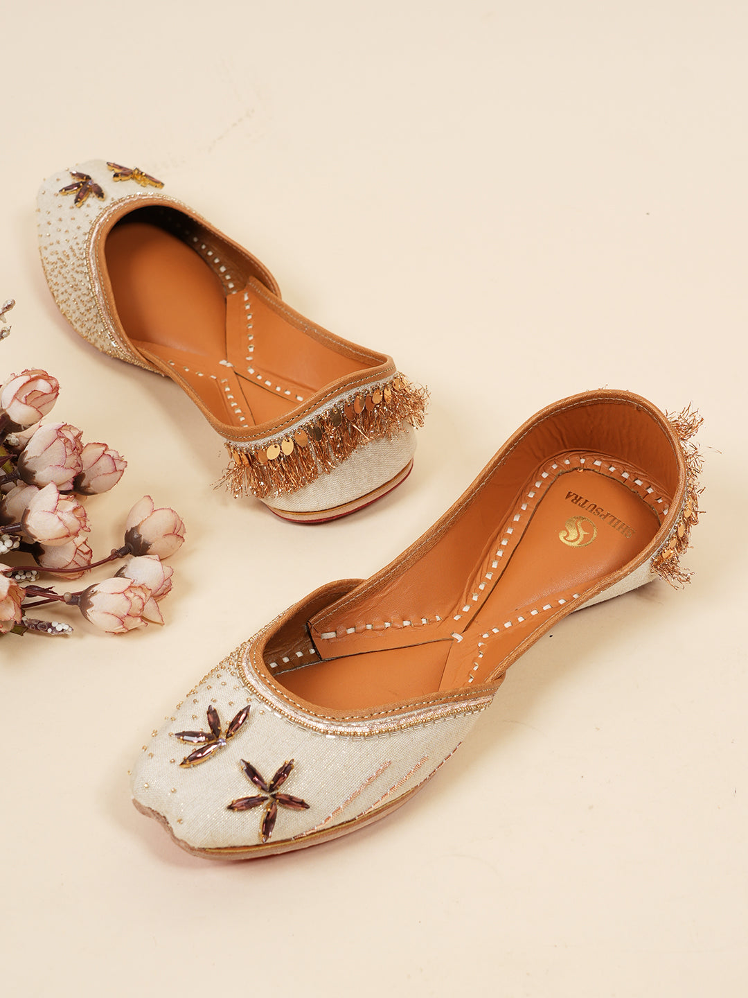 Brown Rhinestone Jutti