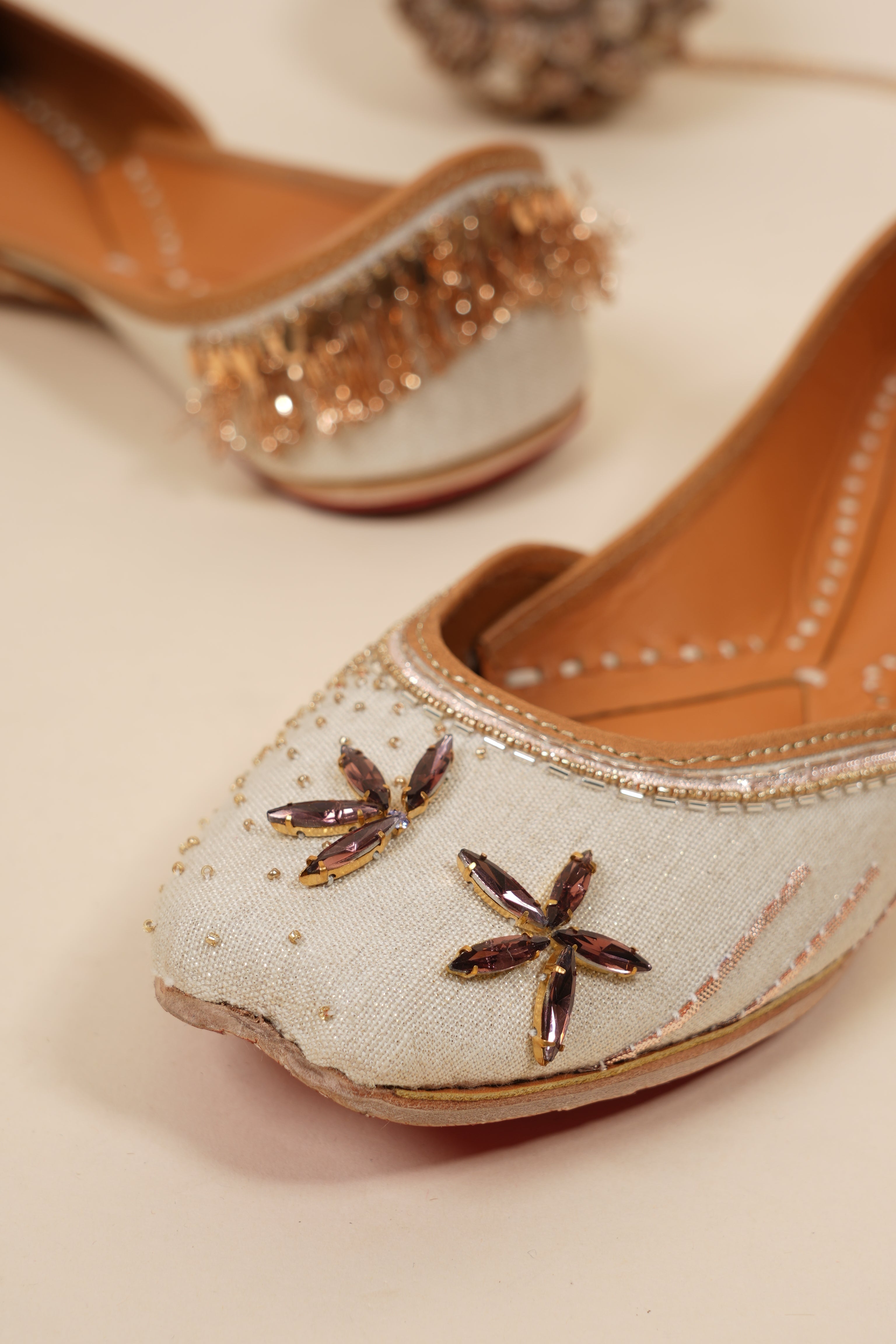 Brown Rhinestone Jutti