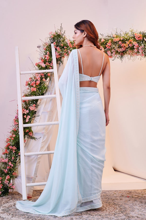 Sky Blue Saree