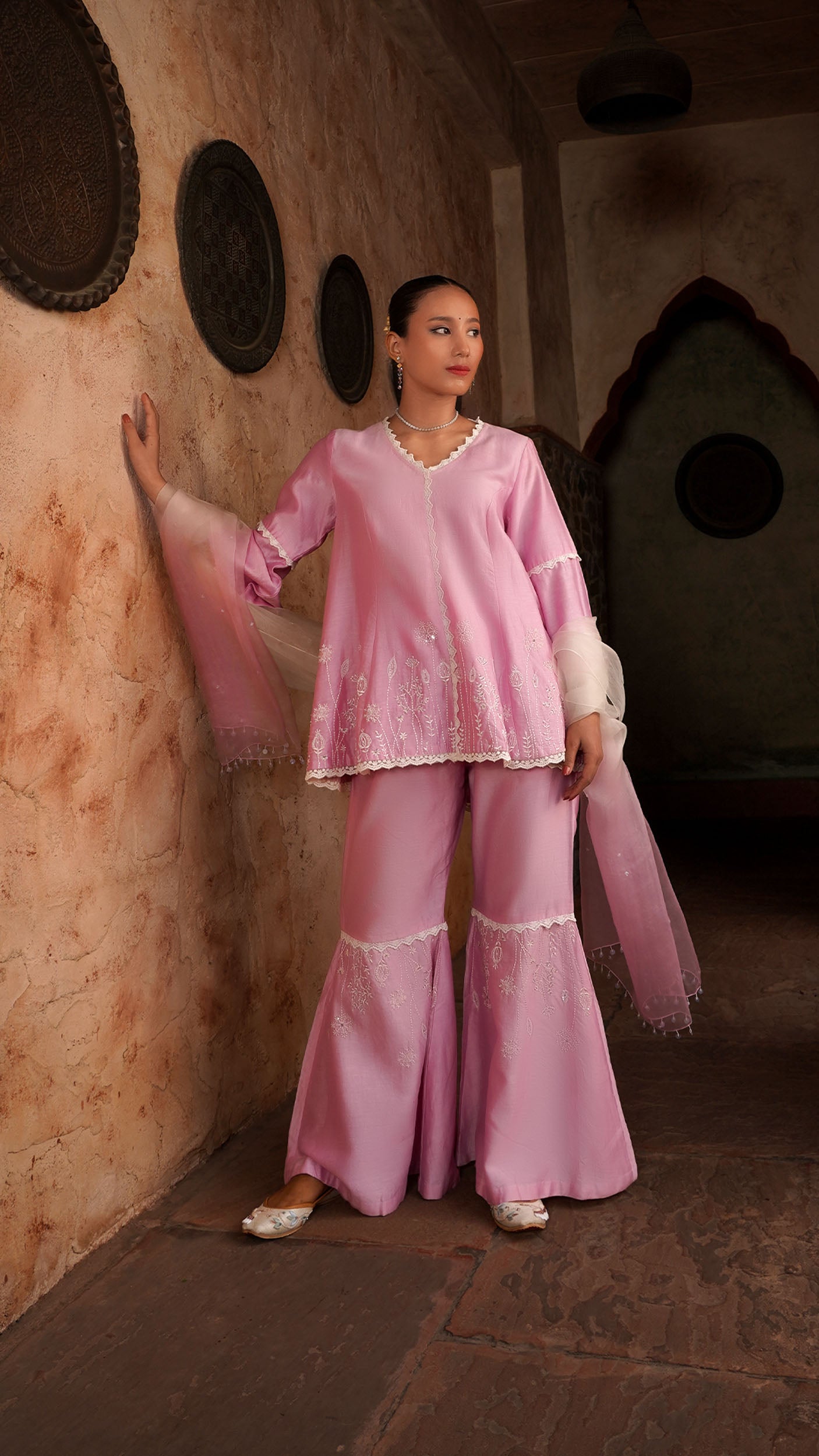 Pink Carnation Kurta Set
