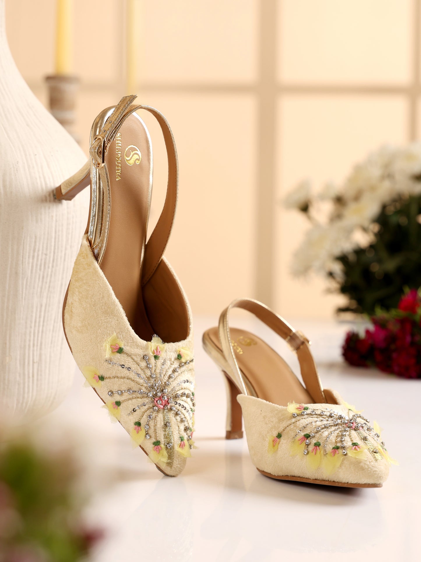 Floral Burst Peep Toe