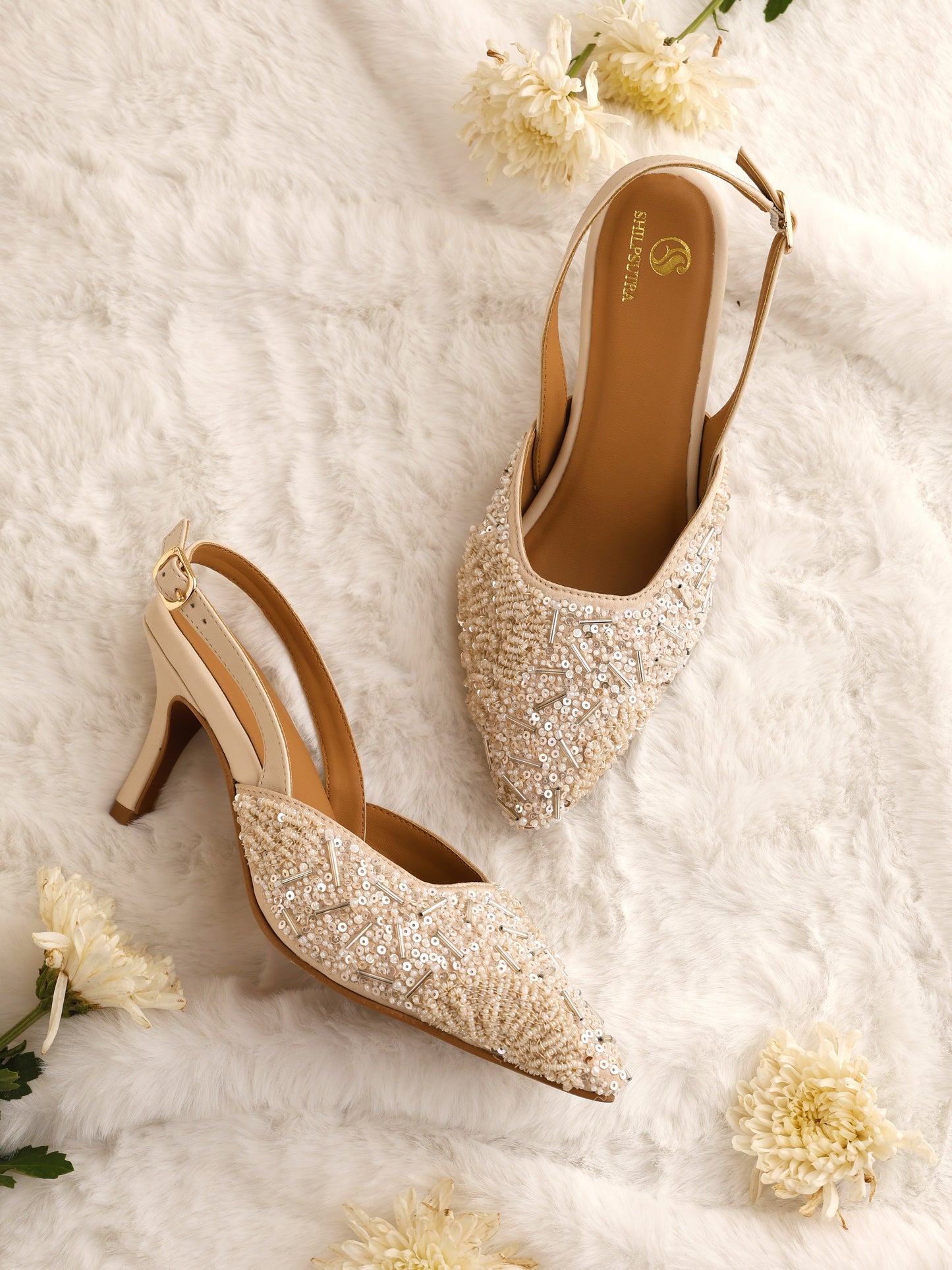 Ivory Frost peep toe