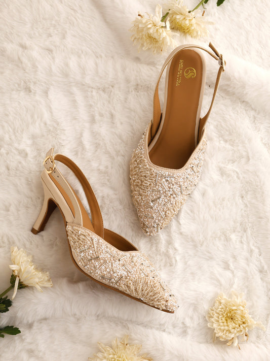 Ivory Frost peep toe