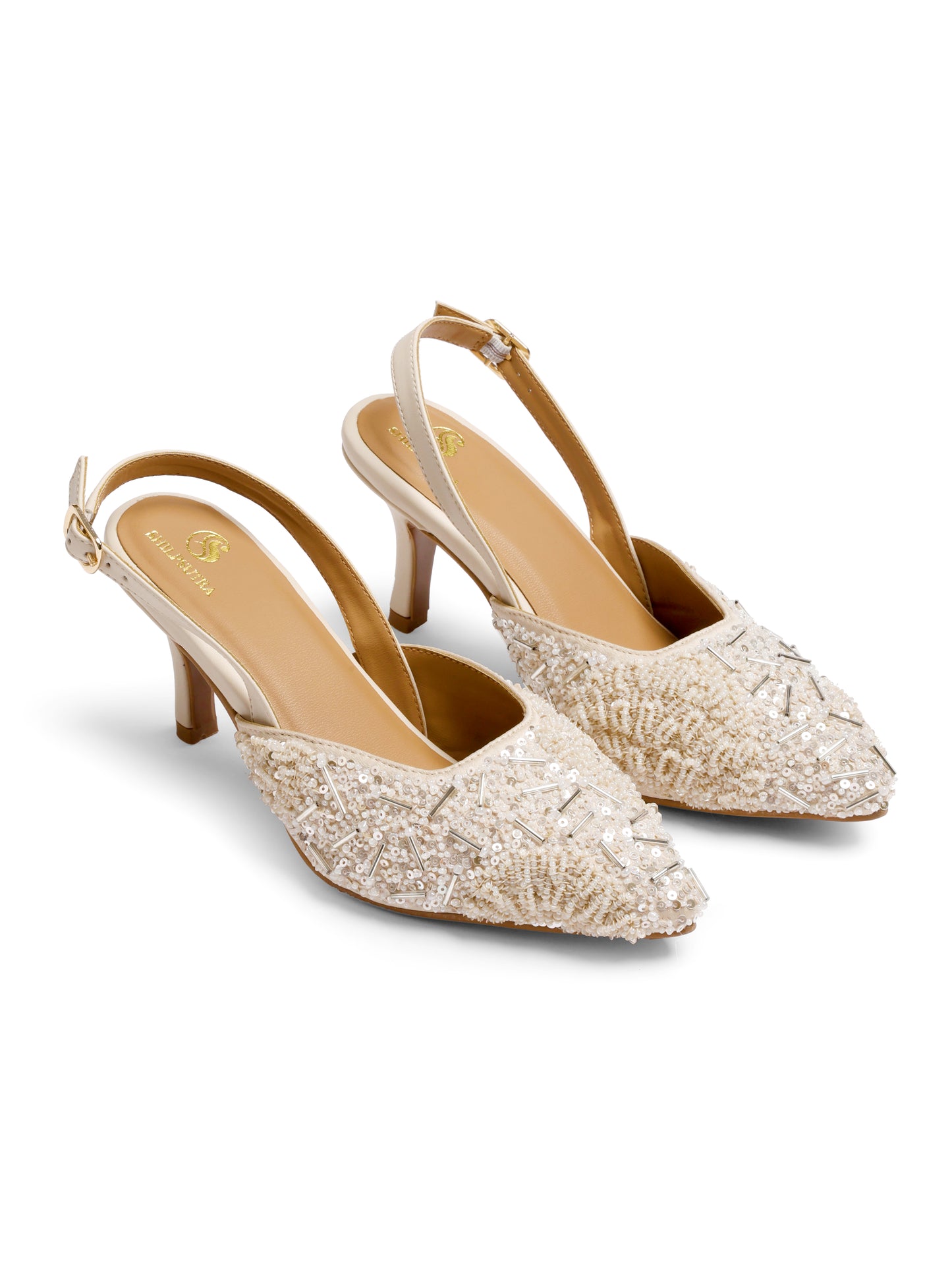 Ivory Frost peep toe