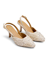 Ivory Frost peep toe