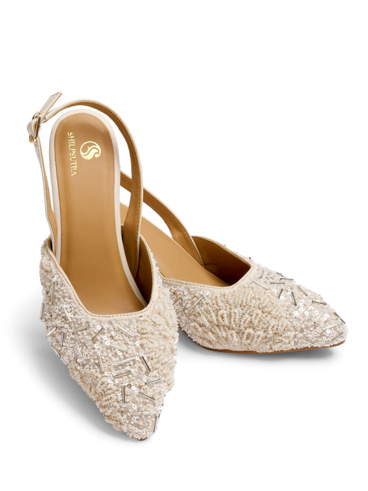 Ivory Frost peep toe