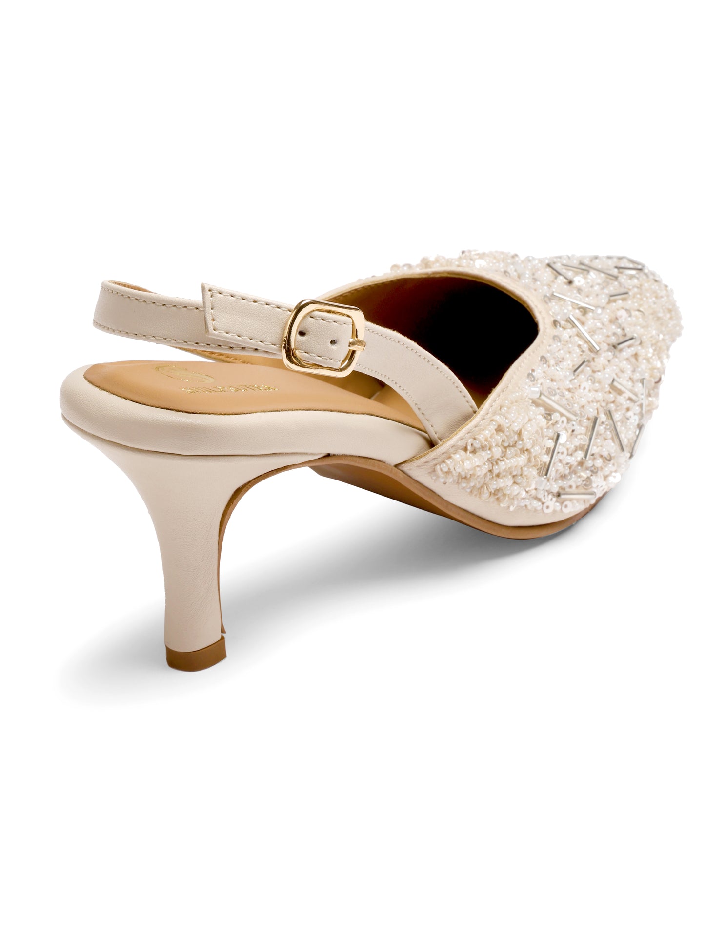 Ivory Frost peep toe