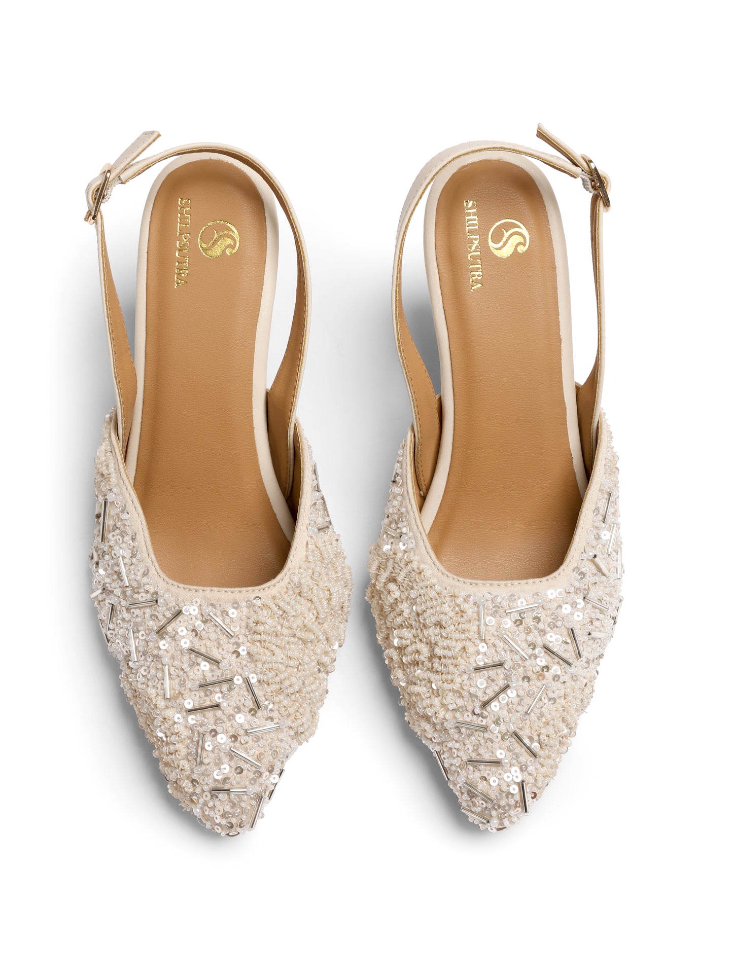 Ivory Frost peep toe