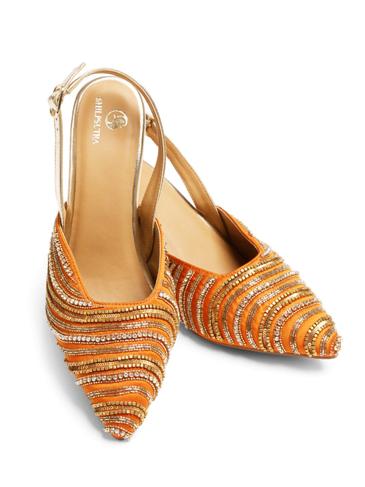 Amber Ripple Peep Toe