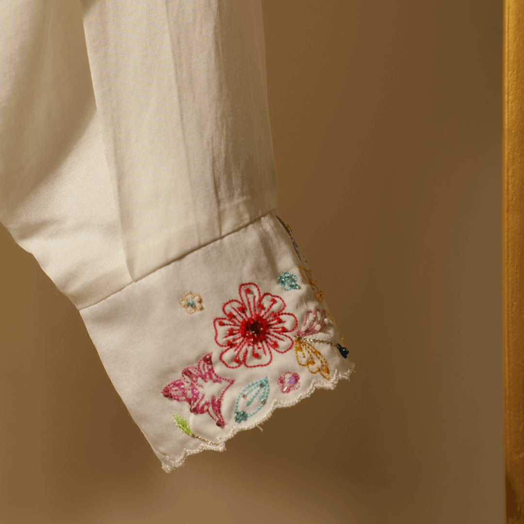 Box pleat detail shirt