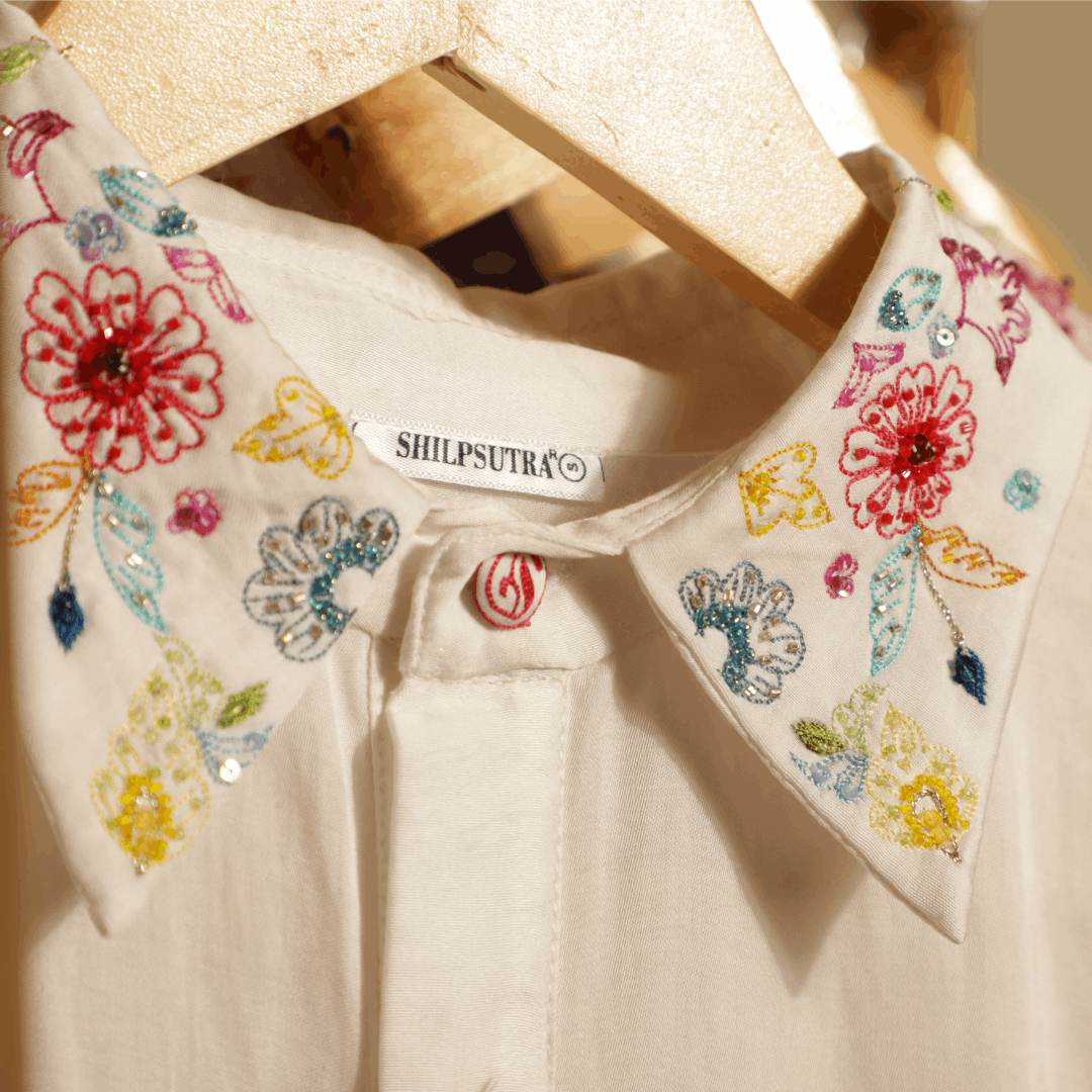 Box pleat detail shirt