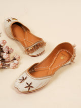 Brown Rhinestone Jutti - Timeless Minimalist Elegance