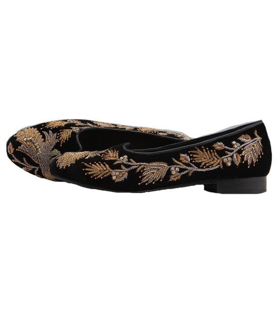 Embroidered Ladies' Party Footwear, Ballerina Shoes