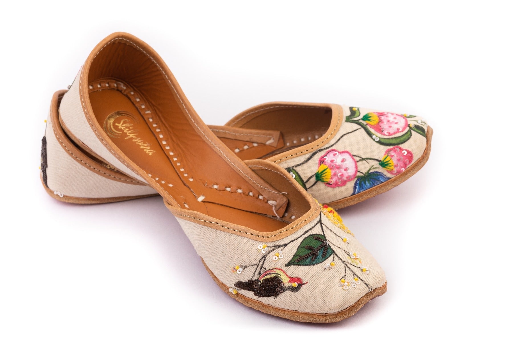Designer Handmade Ladies juti Beige color