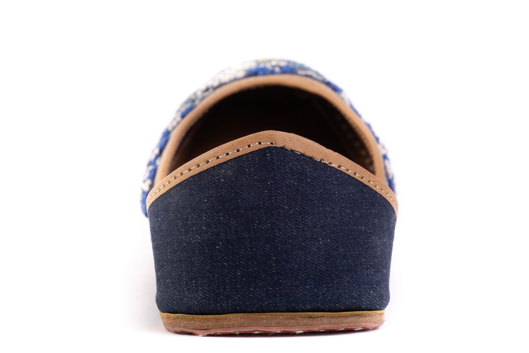 Denim Color Embroidered Punjabi ladies jutti 