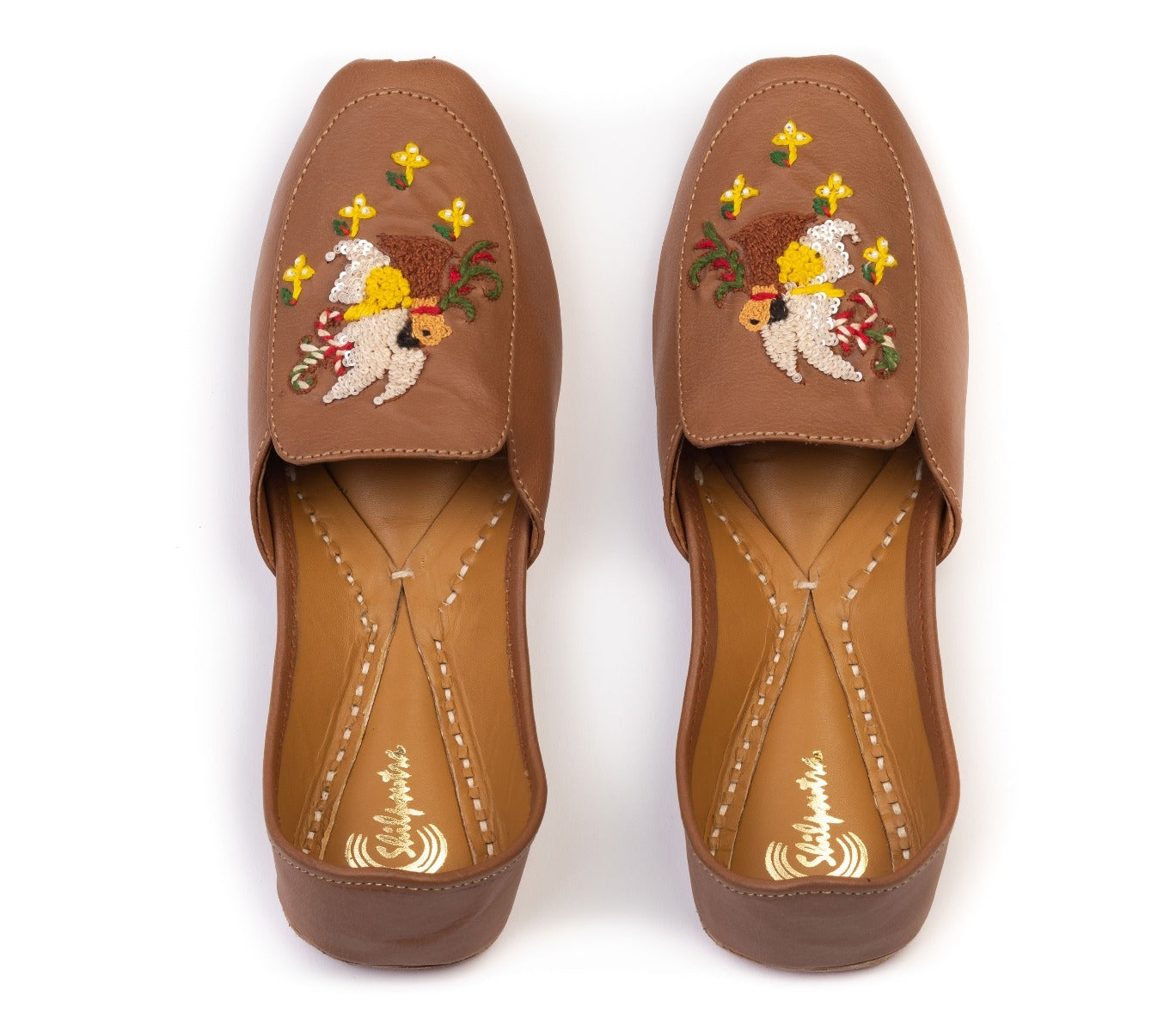 Handmade Leather Loafers Designer Ladies Shoes-top