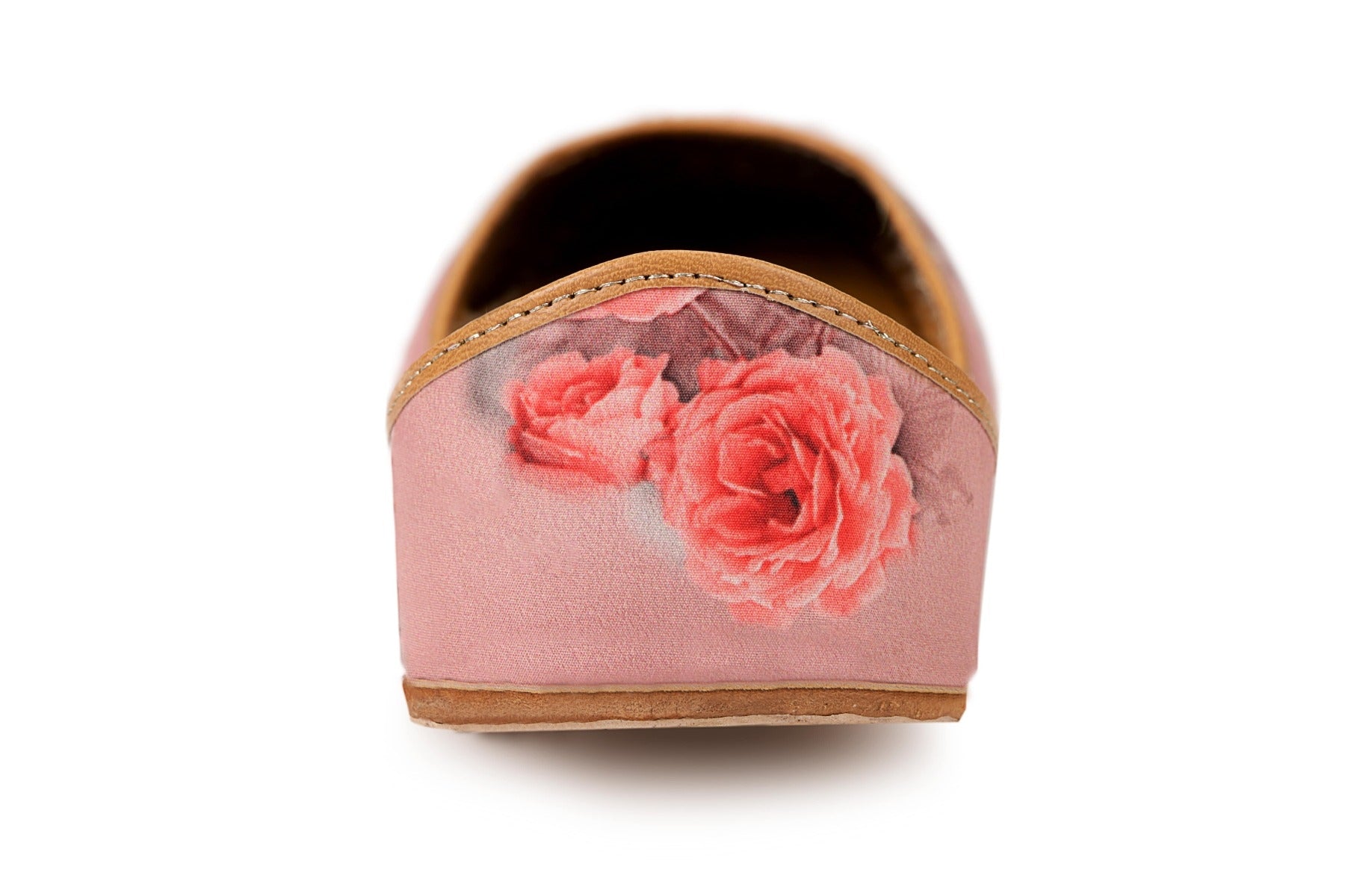 Floral Printed Pink Color Designer Jutti For Women 