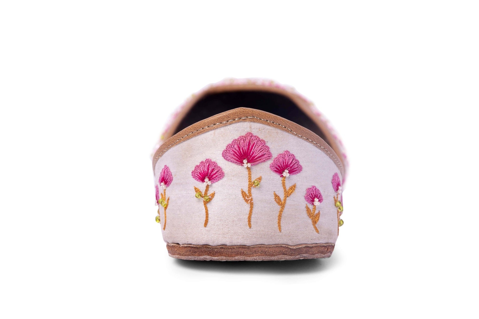 Hand Embroidered Designer ladies Pink Color Jutti