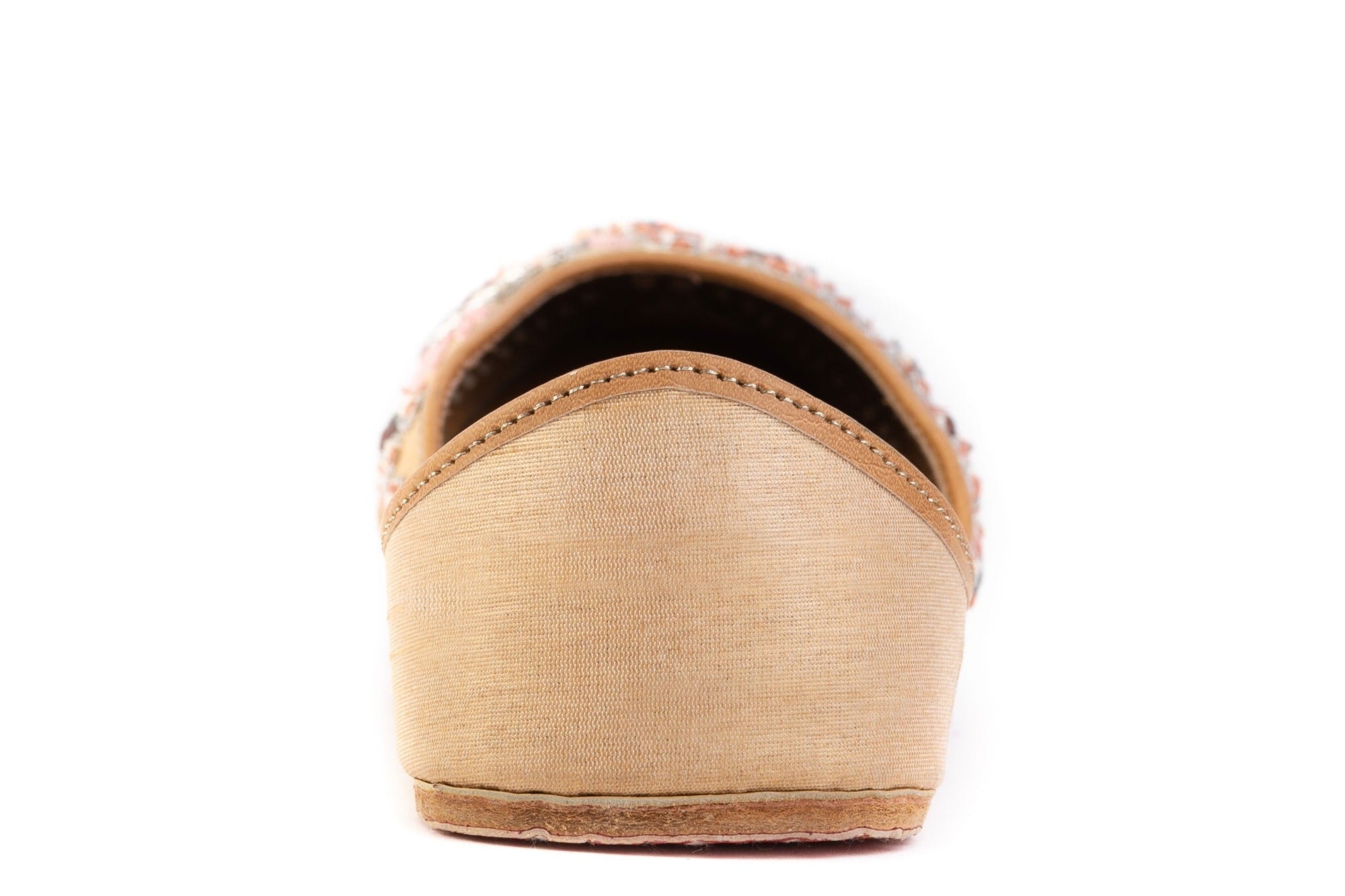 Peach Color Embroidered Designer jutti for Ladies
