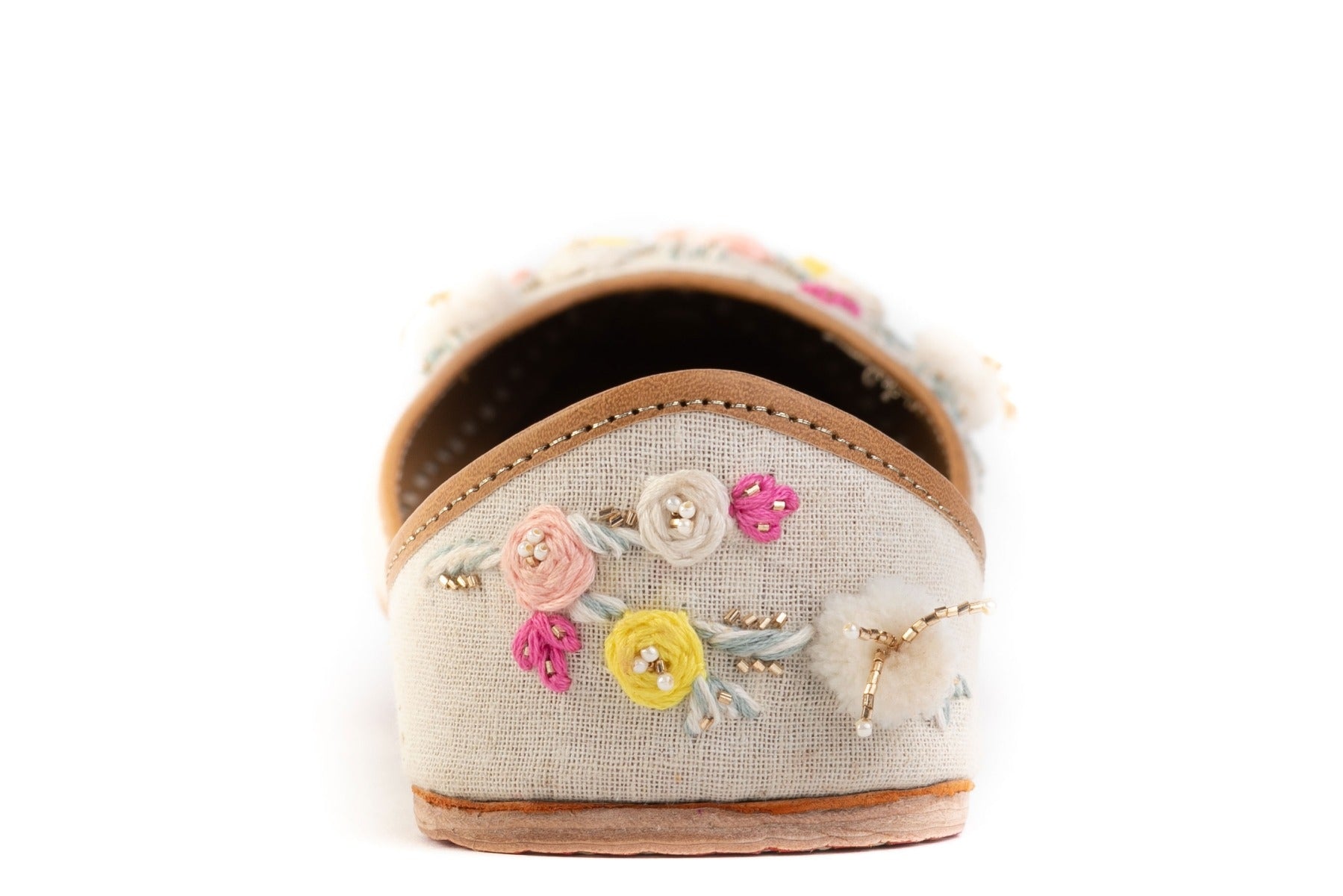 Multicolor Floral Embroidered Punjabi Jutti for Ladies